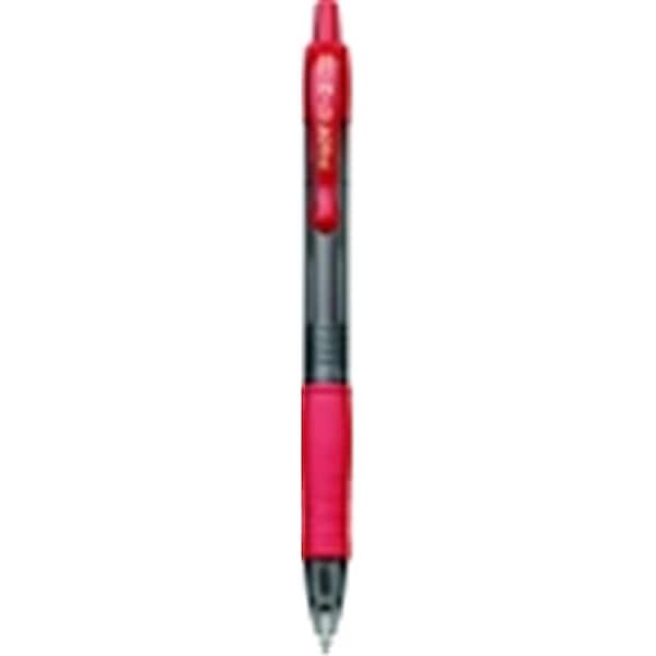 Coolcrafts 1 mm. Bold Tip G-2 Retractable Gel Ink Rollerball Pen - Red, PK12 CO129114 - main